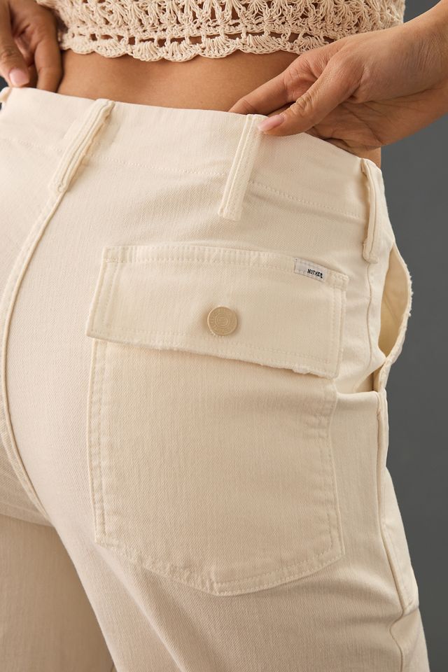 MOTHER The Patch Pocket Private Ankle Fray Jeans | Anthropologie