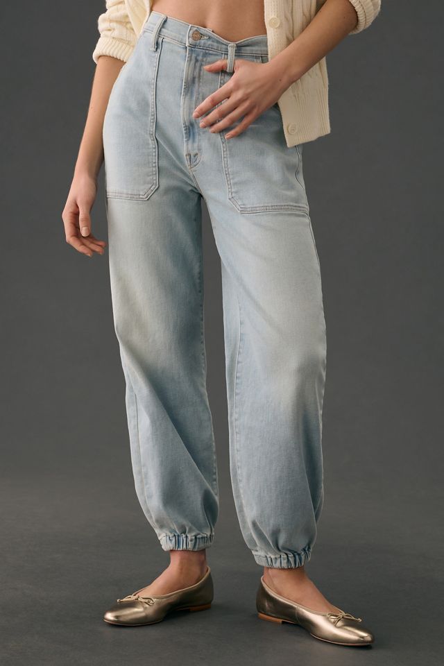 MOTHER The Wrapper Patch Springy Ankle High-Rise Jeans #1