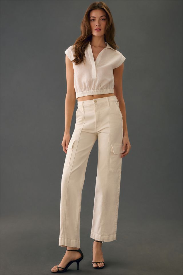MOTHER The Rambler Cargo High-Rise Ankle Jeans