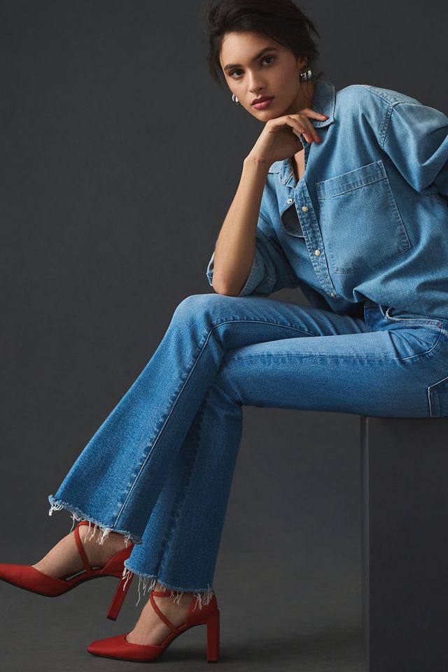 MOTHER The Hustler High-Rise Ankle Fray Jeans #2