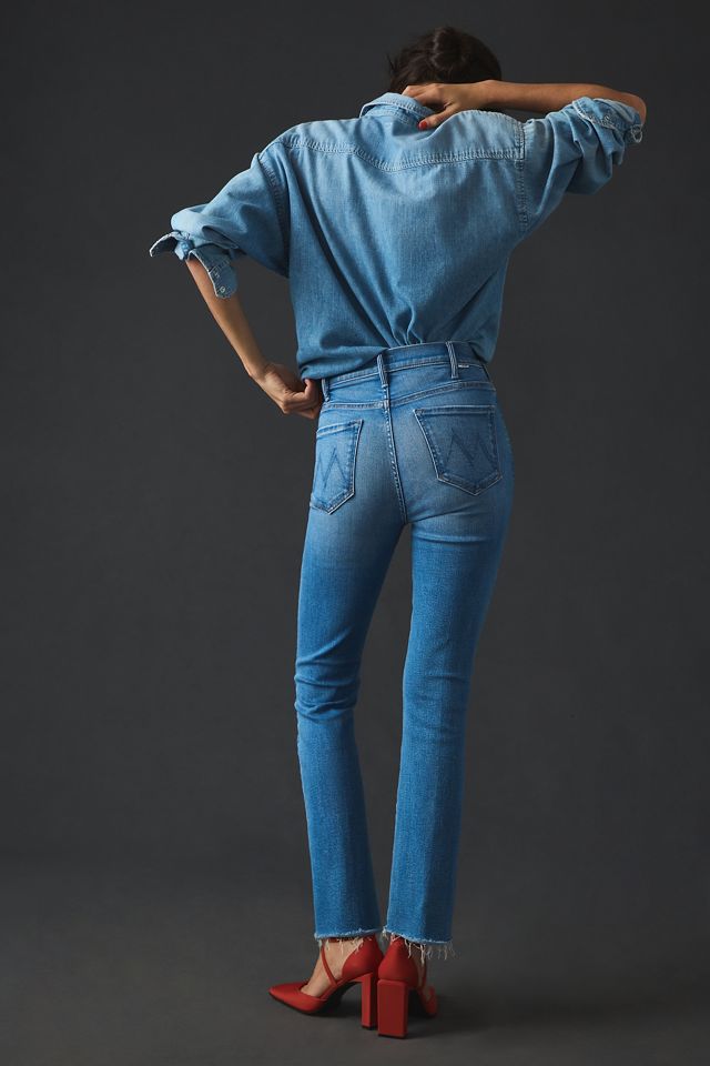 MOTHER The Hustler High-Rise Ankle Fray Jeans #4
