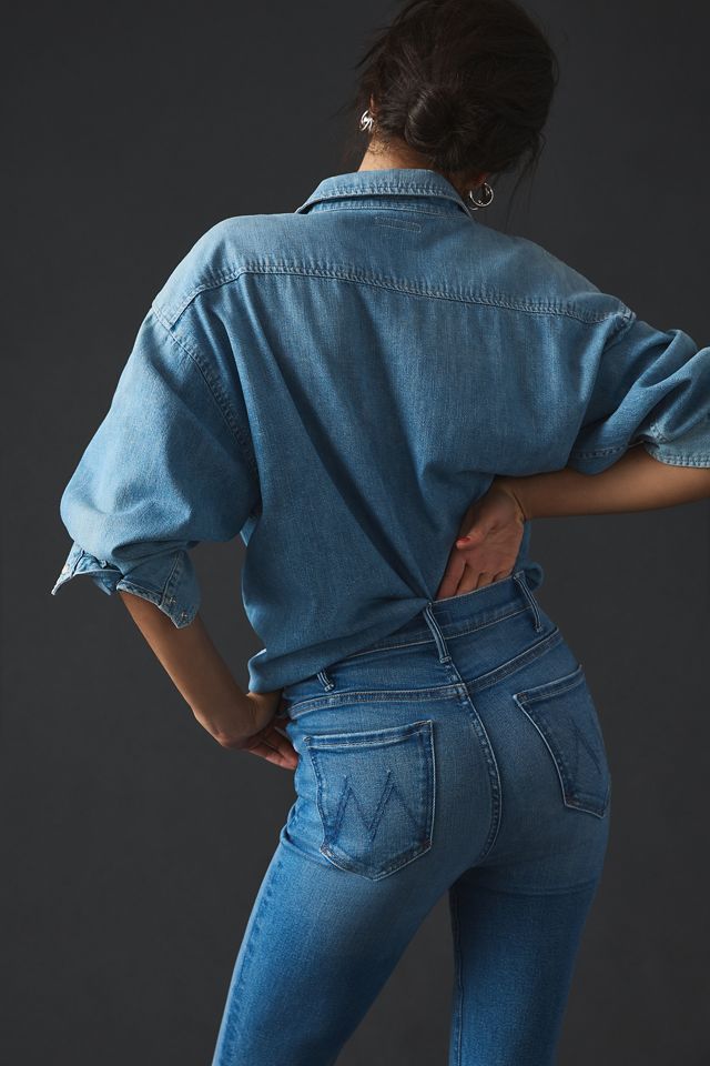MOTHER The Hustler High-Rise Ankle Fray Jeans #5