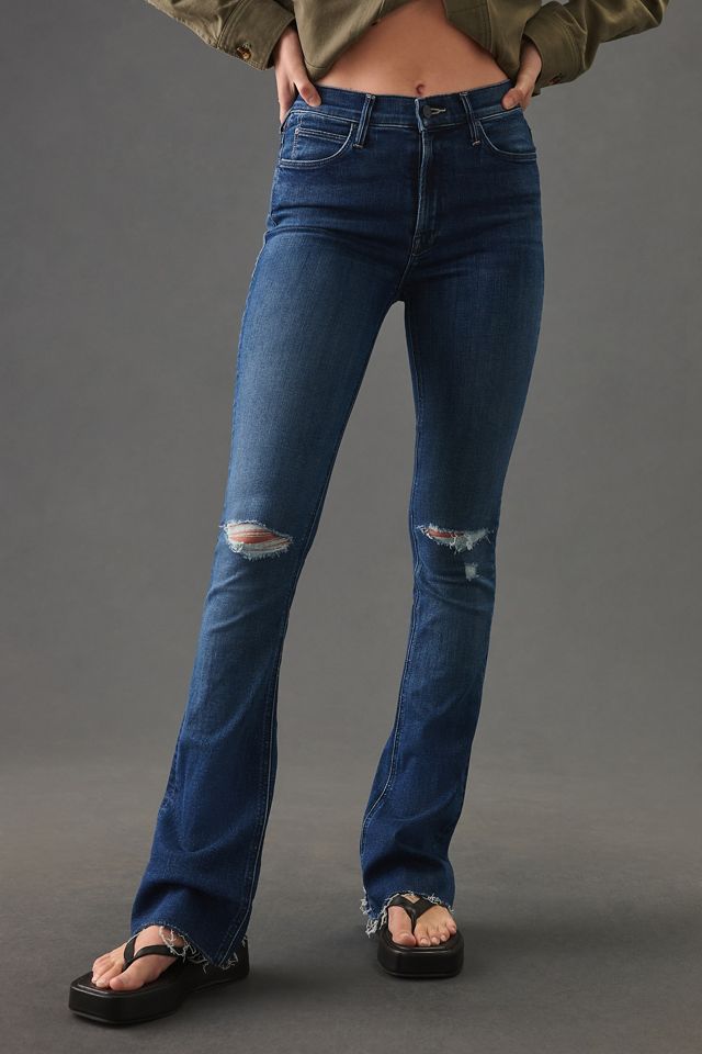 MOTHER The Runaway Fray High-Rise Mini Boot Jeans #1