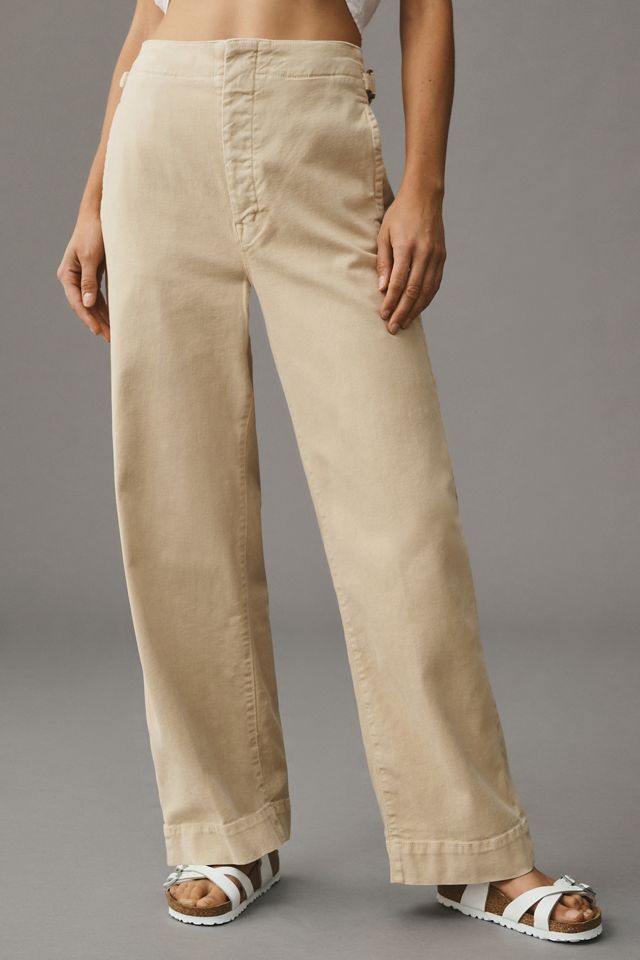 MOTHER The Cinch Greaser High-Rise Wide-Leg Ankle Jeans
