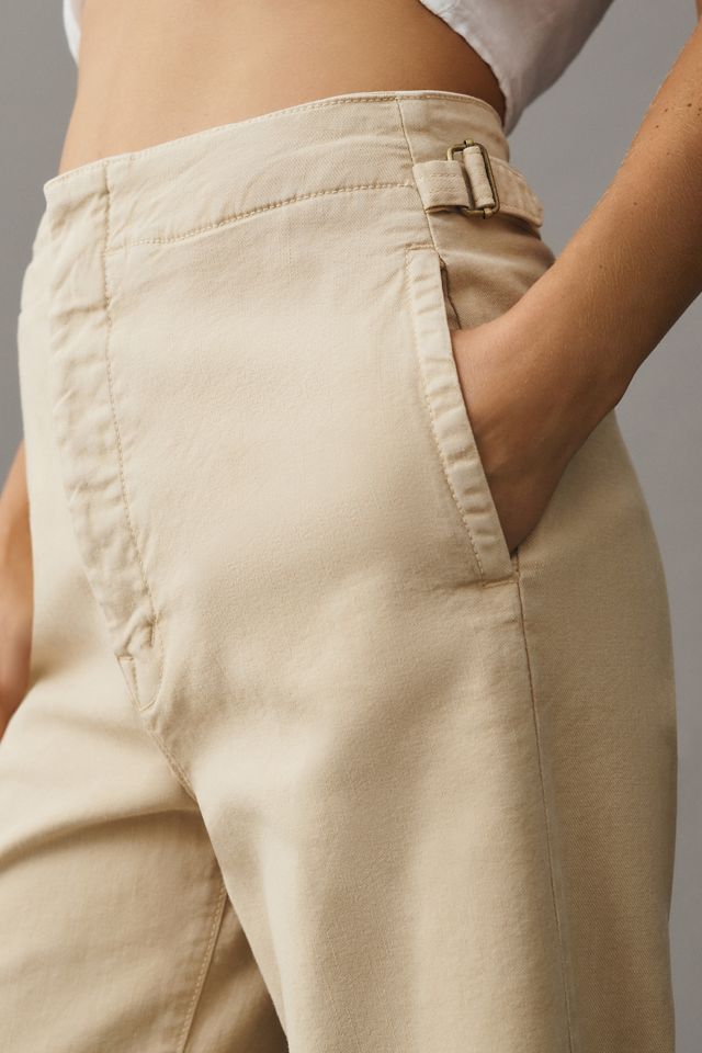 MOTHER The Cinch Greaser High-Rise Wide-Leg Ankle Jeans