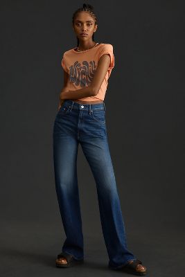 MOTHER The Lasso Heel High-Rise Wide-Leg Jeans | Anthropologie