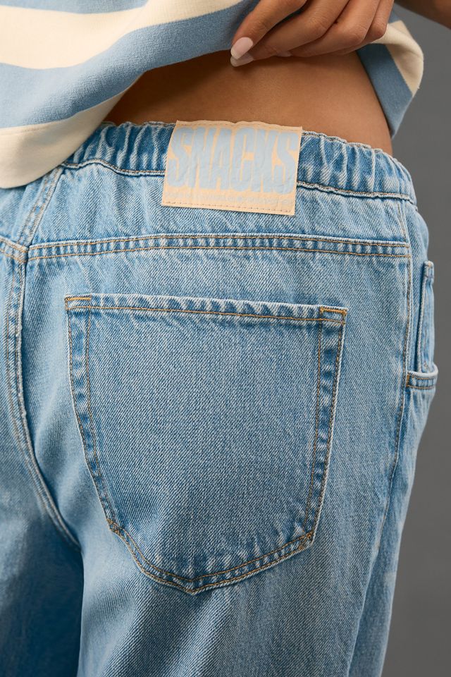 MOTHER SNACKS! The Drawn Fun Dip Nerdy Wide-Leg Baggy Jeans