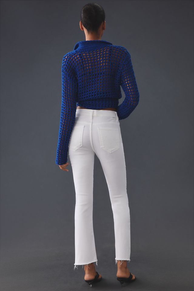 MOTHER The Insider Mid-Rise Crop Step Fray Jeans #3