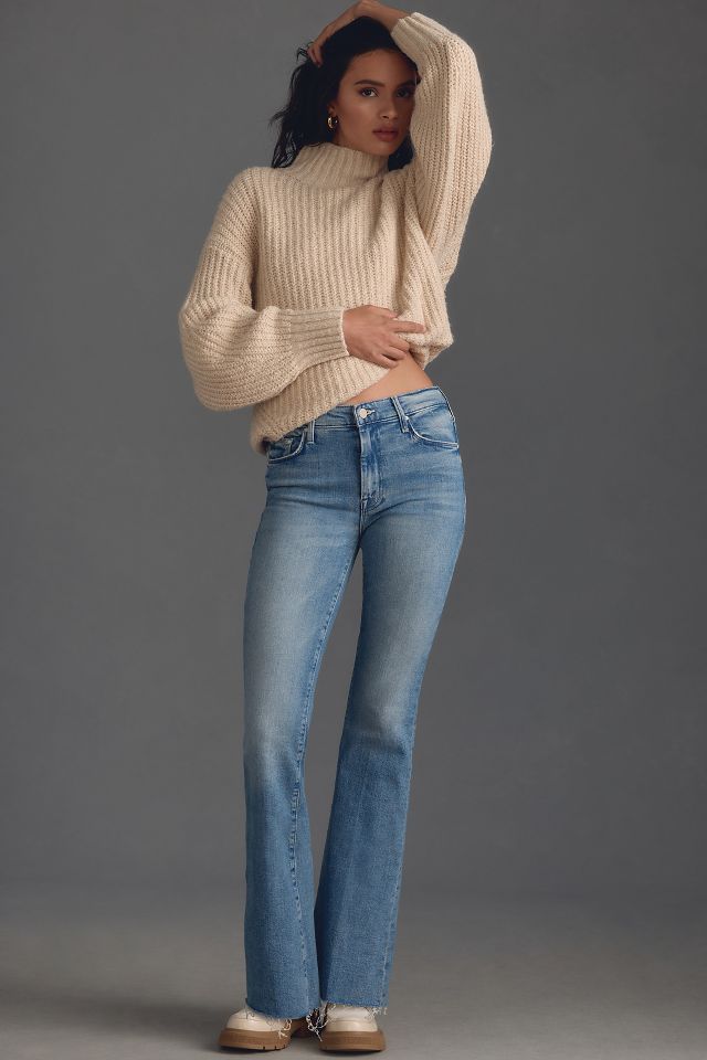 MOTHER The Weekender Fray Mid-Rise Flare Jeans | Anthropologie