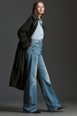 MOTHER The Lasso Heel High-Rise Wide-Leg Jeans | Anthropologie