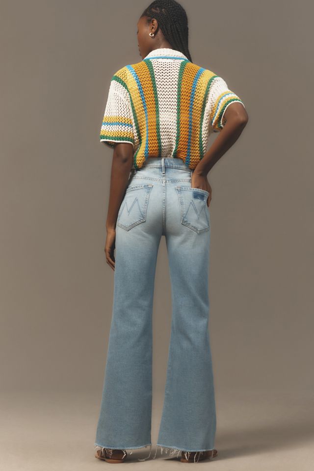 MOTHER The Hustler Roller Sneak High-Rise Wide-Leg Jeans