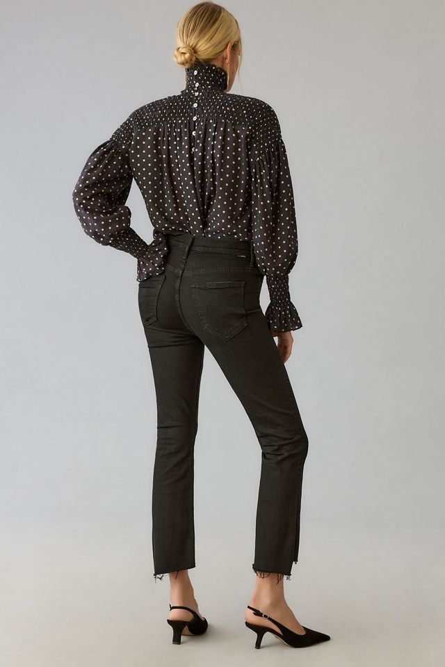 MOTHER The Insider Mid-Rise Crop Step Fray Jeans #4