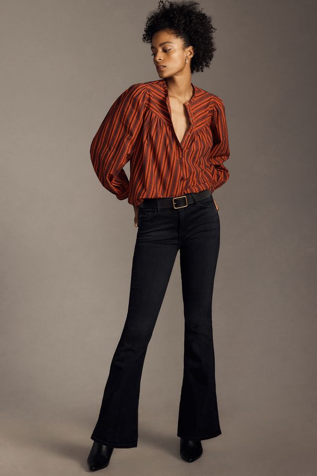 MOTHER The Weekender High-Rise Flare Jeans Anthropologie