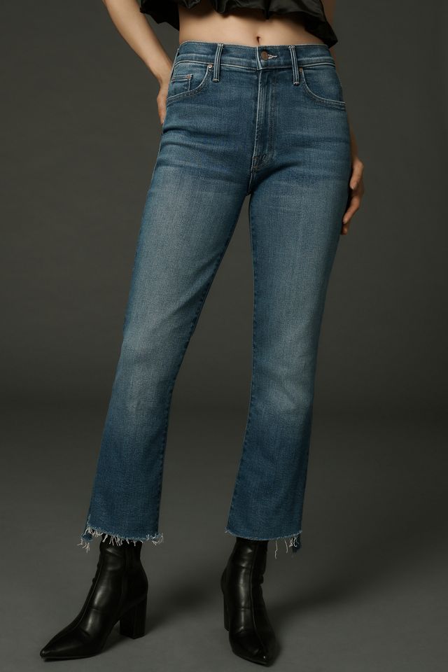 MOTHER The Insider Mid-Rise Crop Step Fray Jeans #1