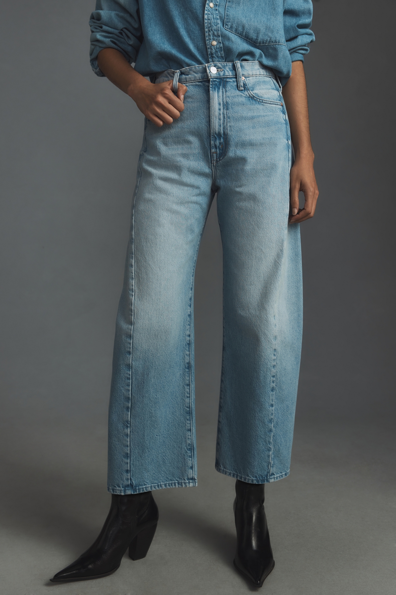 MOTHER The Half Pipe High-Rise Ankle Jeans