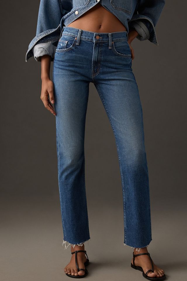MOTHER Rider Ankle Fray Mid-Rise Jeans #1