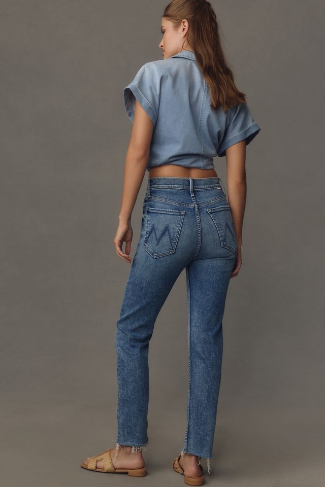 MOTHER The Tomcat Ankle Fray Mid-Rise Straight-Leg Jeans #2