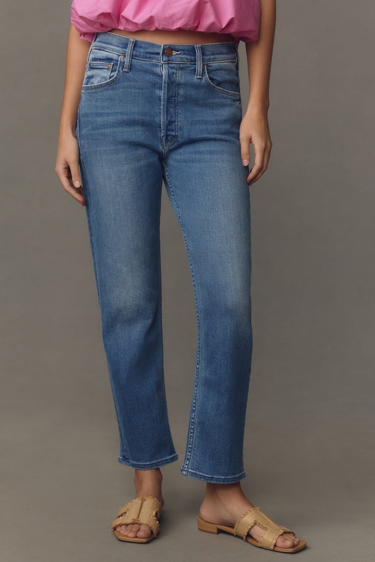 MOTHER The Tomcat High-Rise Straight-Leg Jeans