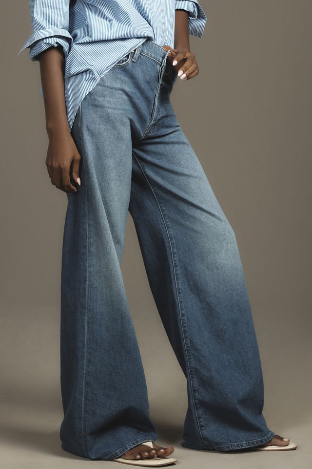 MOTHER The Ditcher Roller Sneak Wide-Leg Jeans #1