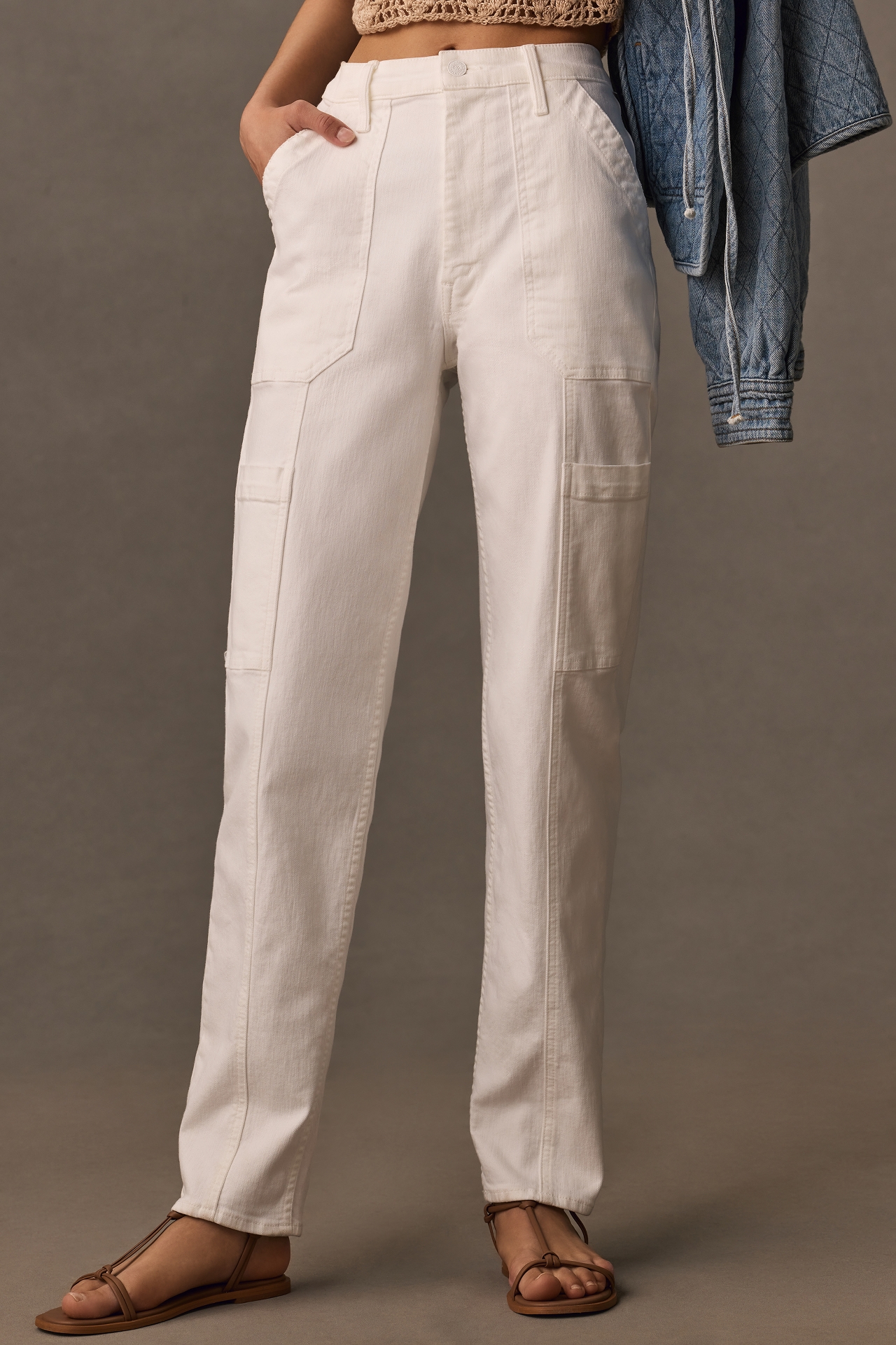 MOTHER The Private Double Pocket Straight-Leg Cargo Jeans