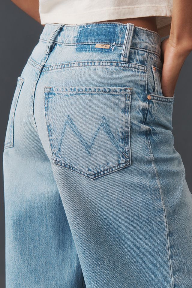 MOTHER The Spinner Zip Sneak Wide-Leg Jeans #3