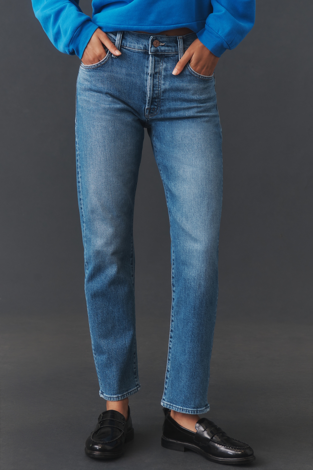 MOTHER The Hiker Hover Mid-Rise Wide-Leg Jeans