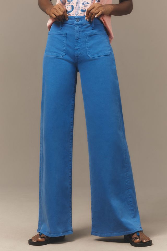 The Ora HR Ankle Wide Leg Front Patch Pocket Denim Jeans