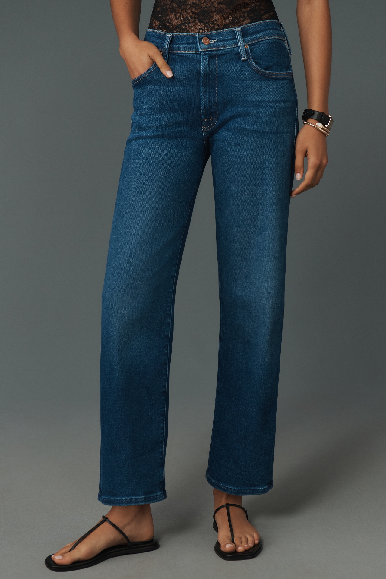 MOTHER The Rambler Mid-Rise Ankle Jeans