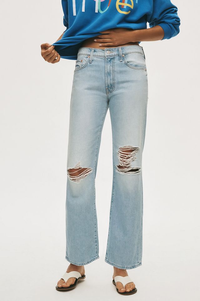 Mother Denim Smarty Pants Flood Straight Leg Jeans- Connect The Dots