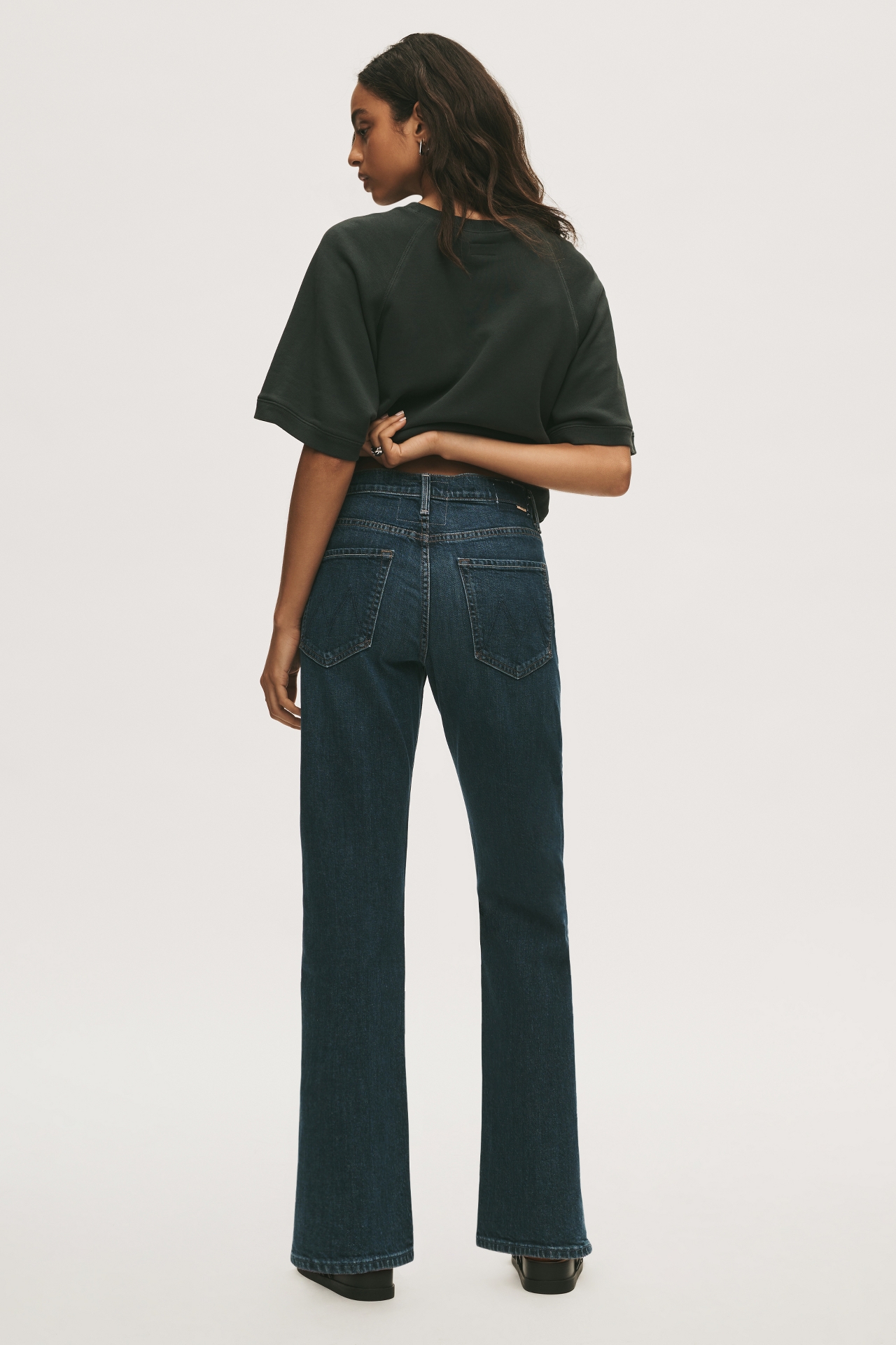 MOTHER Ditcher Hover High-Rise Straight-Leg Jeans