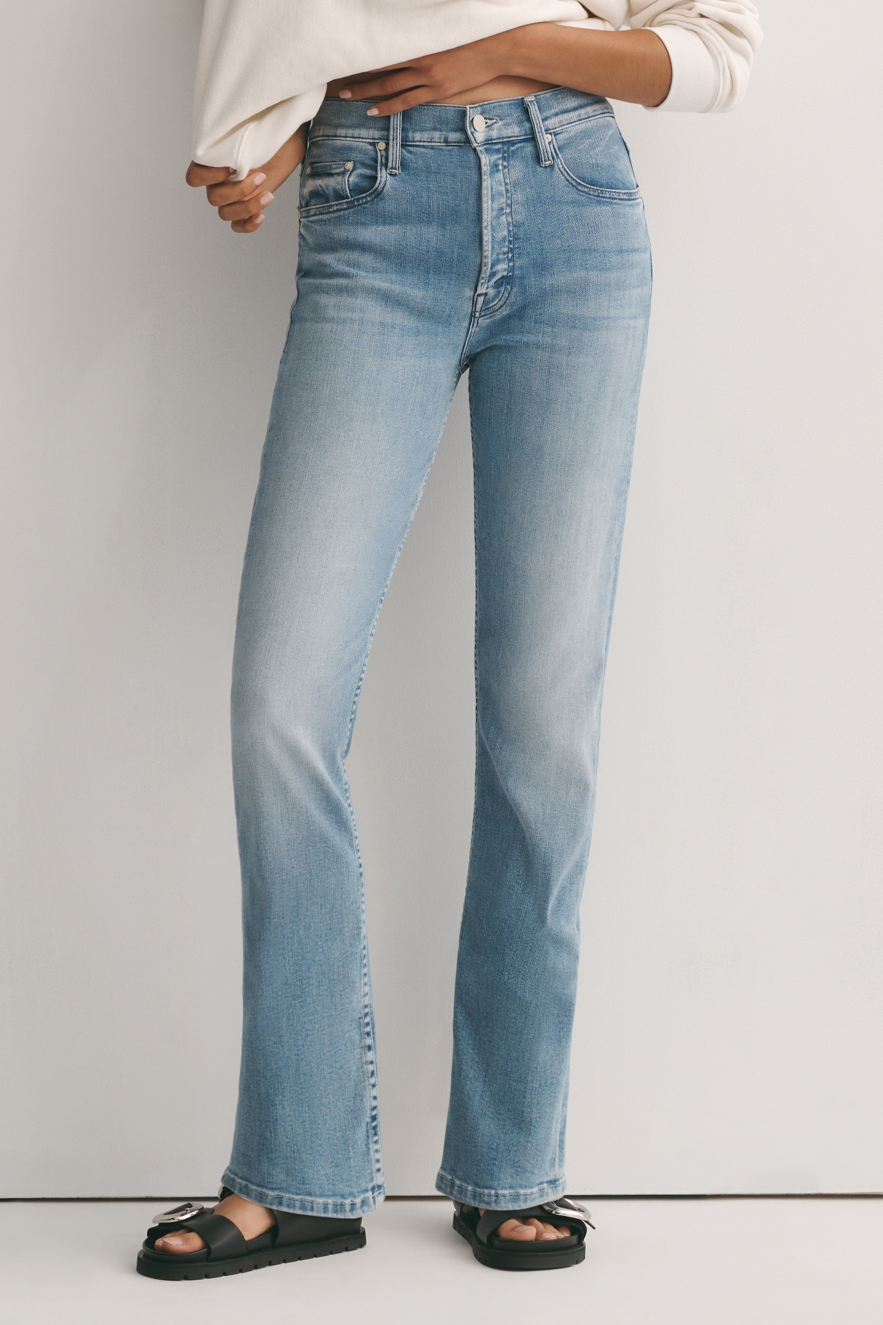 MOTHER Tomcat Skimp High-Rise Straight-Leg Jeans