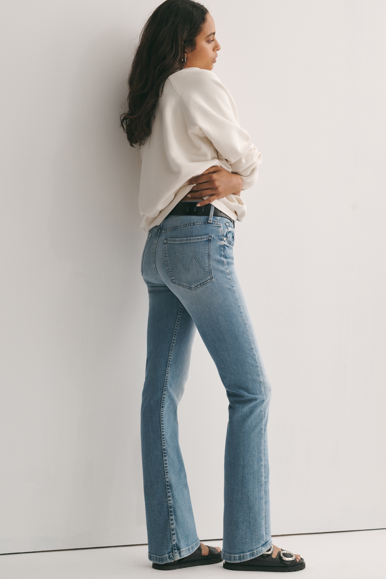 MOTHER Tomcat Skimp High-Rise Straight-Leg Jeans