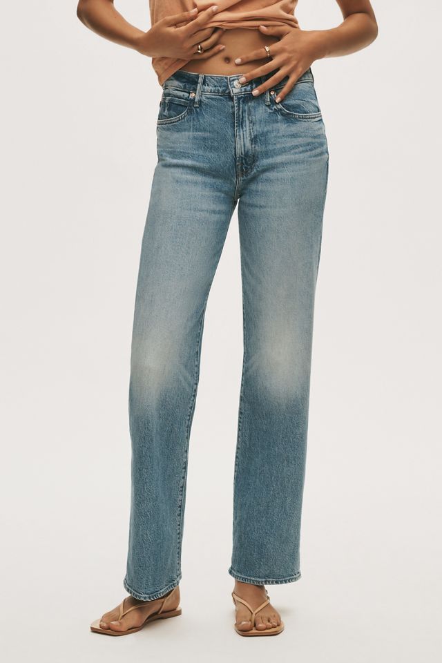 MOTHER Kick It High-Rise Straight-Leg Jeans #1