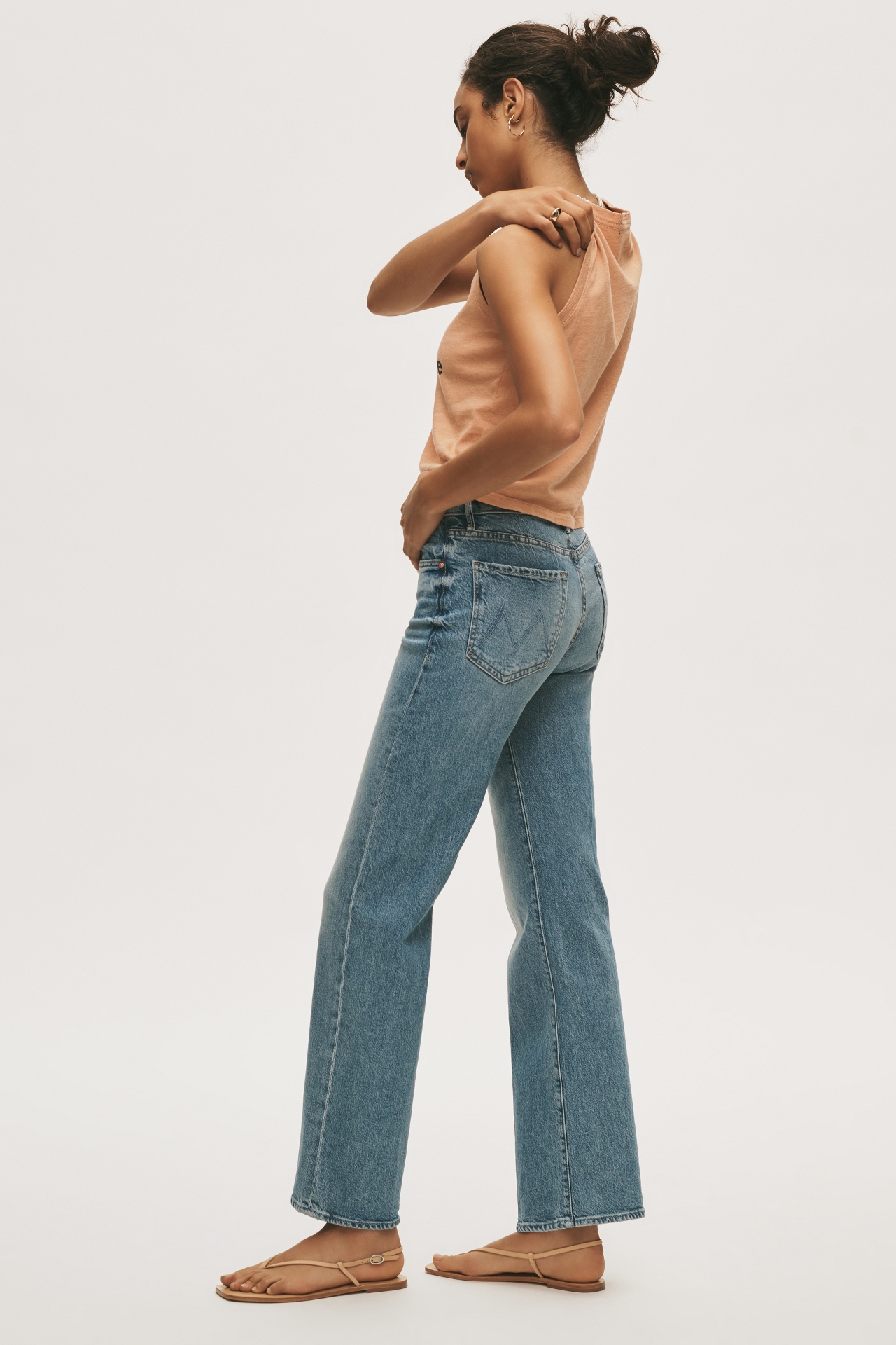 MOTHER Kick It High-Rise Straight-Leg Jeans