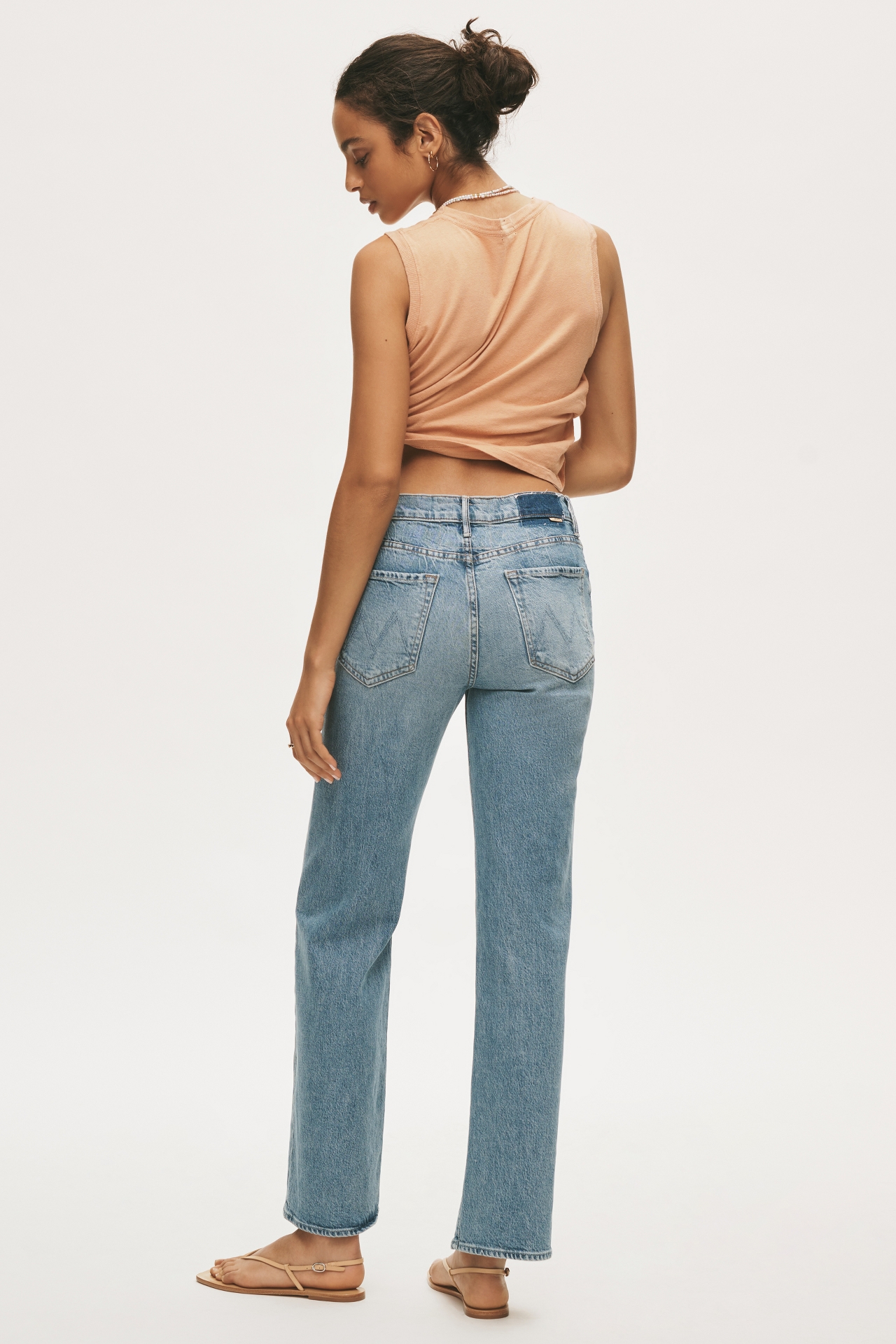 MOTHER Kick It High-Rise Straight-Leg Jeans