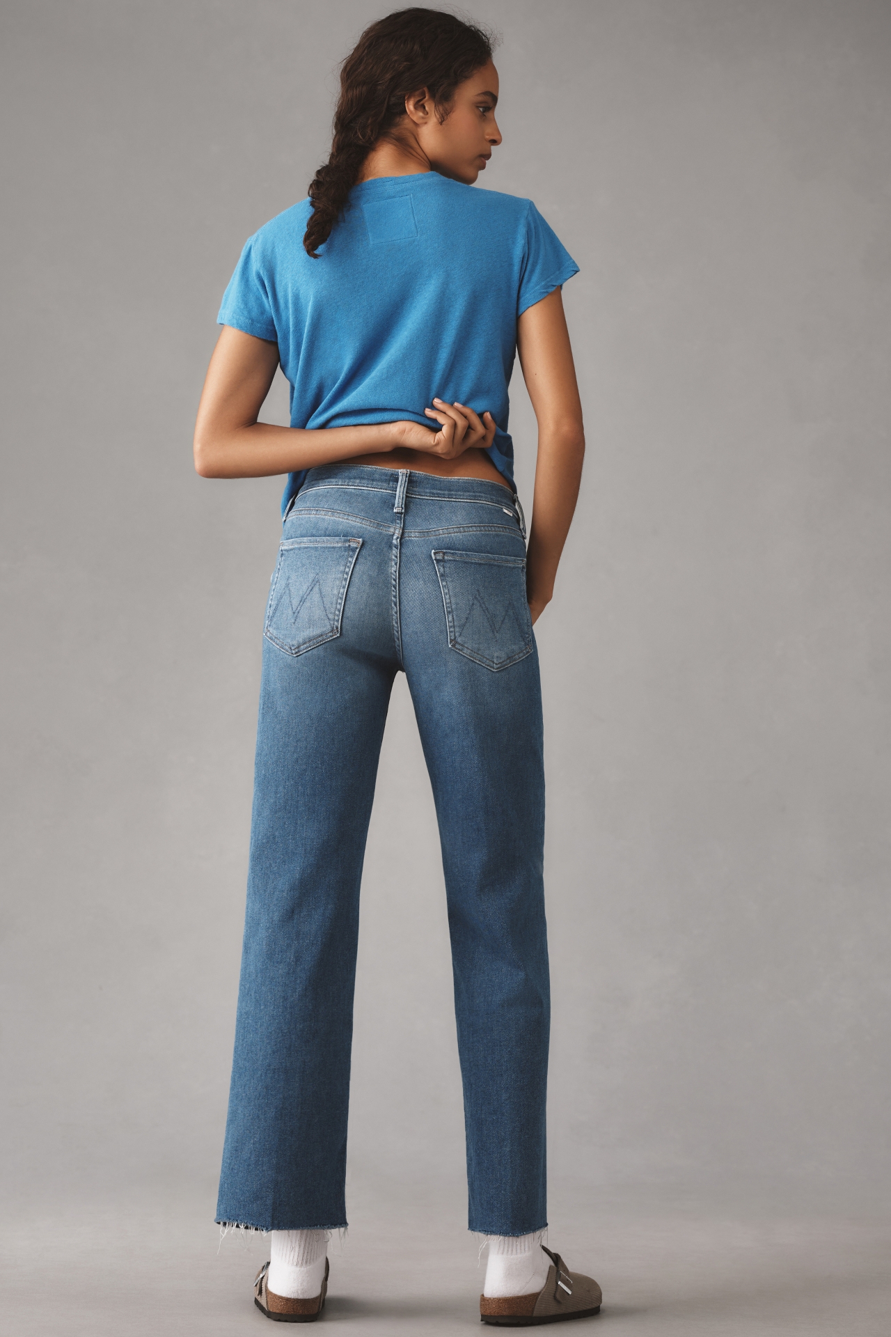 MOTHER The Rambler Mid-Rise Zip Ankle Jeans