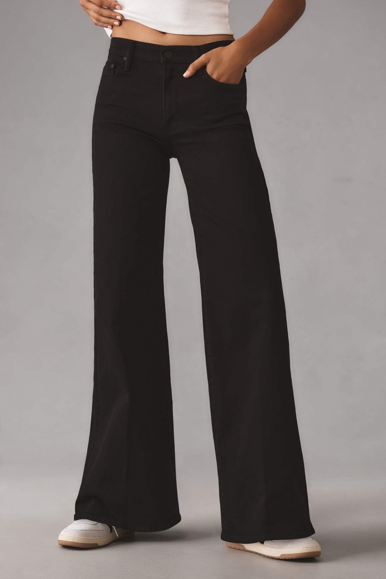 MOTHER Twister Sneak High-Rise Wide-Leg Jeans