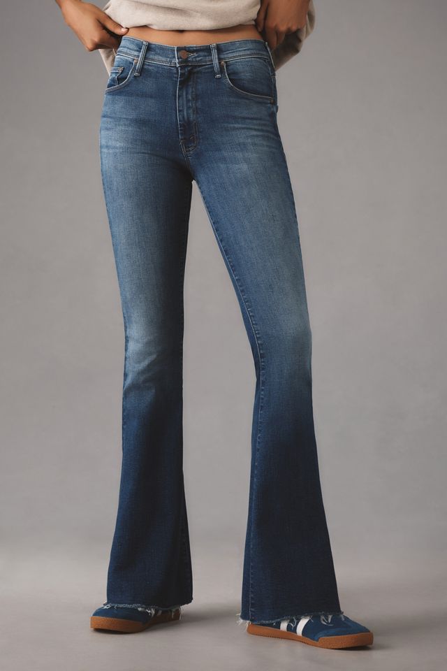 MOTHER Cruiser Sneak Straight Mid-Rise Fray Jeans #1