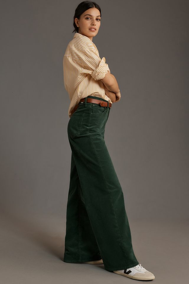 MOTHER The Ditcher Roller Zip Sneak Corduroy High-Rise Wide-Leg Jeans #2