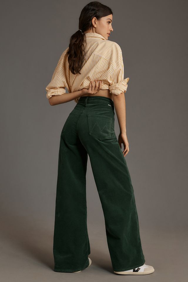 MOTHER The Ditcher Roller Zip Sneak Corduroy High-Rise Wide-Leg Jeans #3
