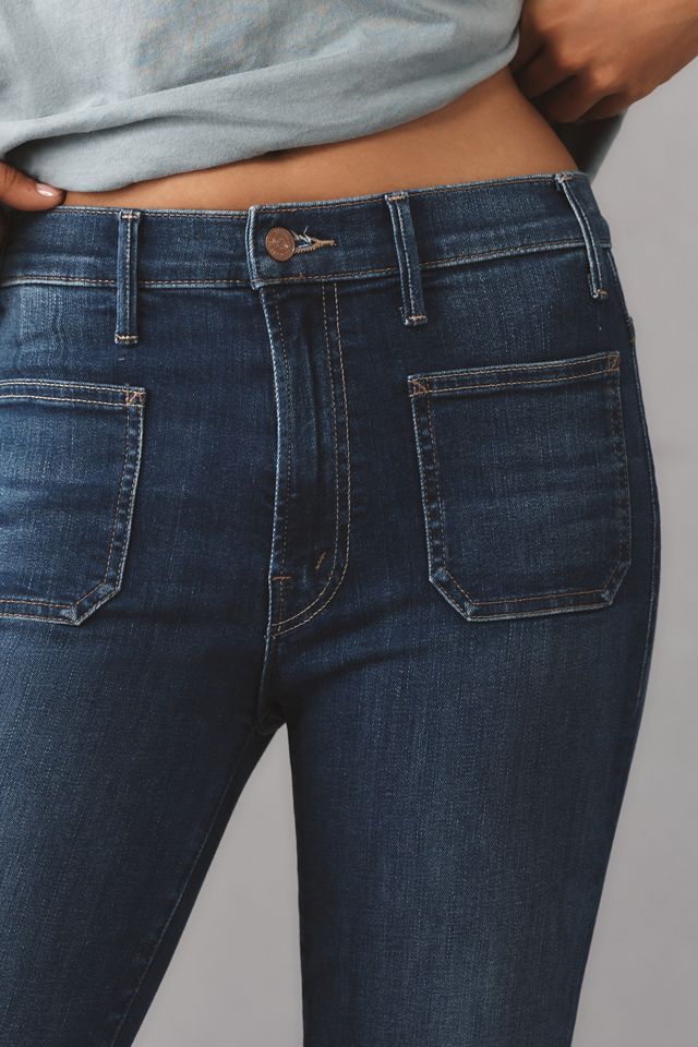 MOTHER Patch Pocket Insider Mid-Rise Crop Flare Jeans #2