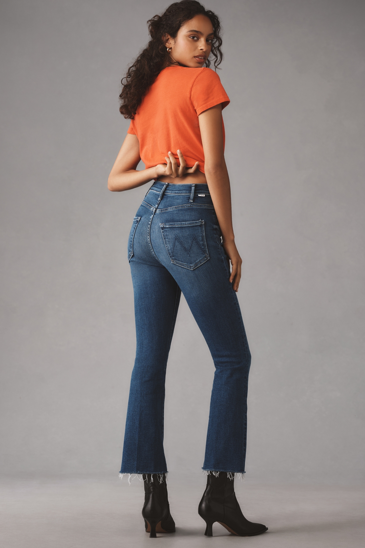 MOTHER Hustler High-Rise Crop Flare Jeans