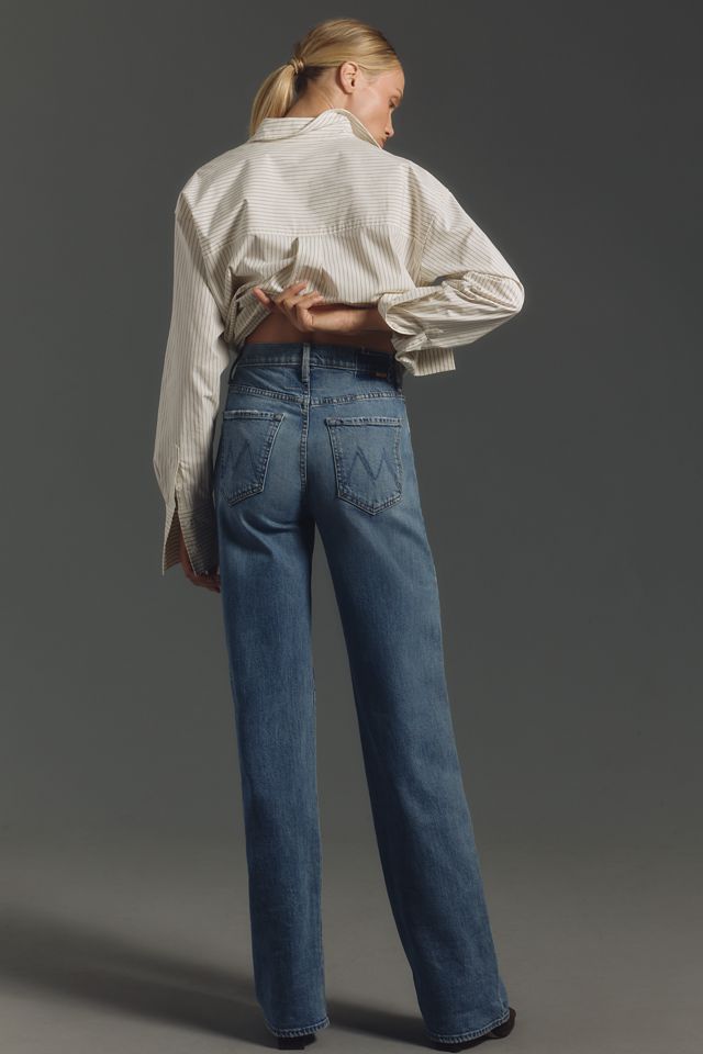 MOTHER The Dodger Skimp Straight-Leg Cuff Jeans | Anthropologie