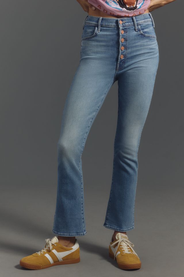 MOTHER The Pixie Hustler High-Rise Ankle Fray Jeans #1