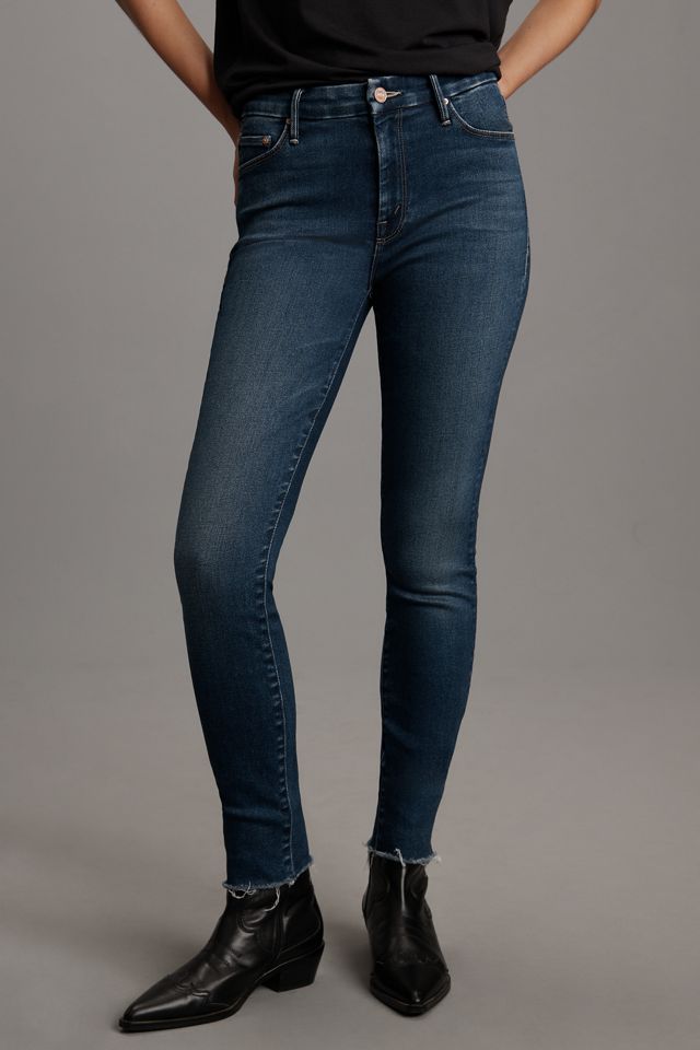 MOTHER The Looker High-Rise Ankle Fray Jeans #1