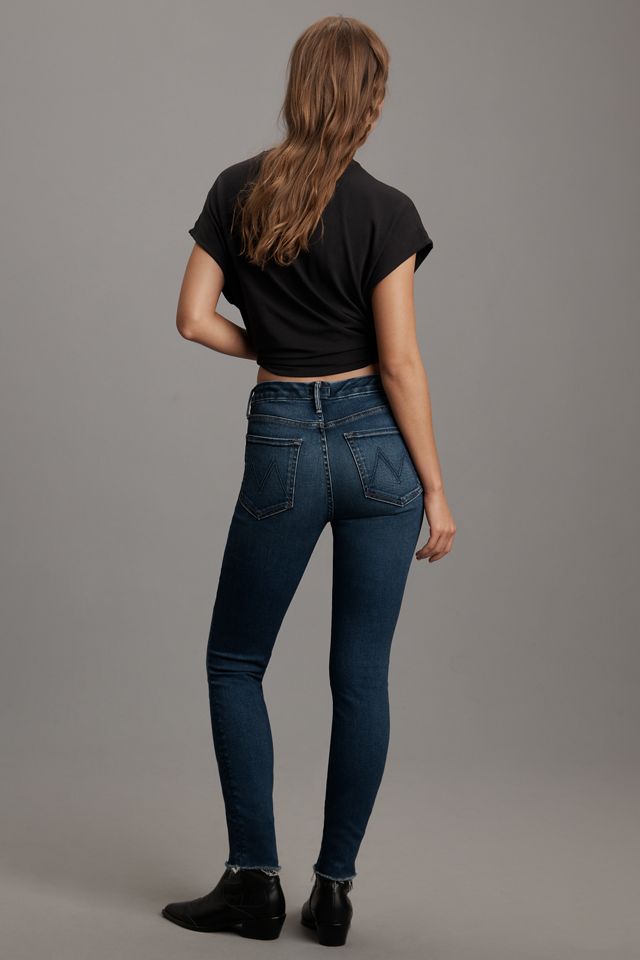 MOTHER The Looker High-Rise Ankle Fray Jeans #3