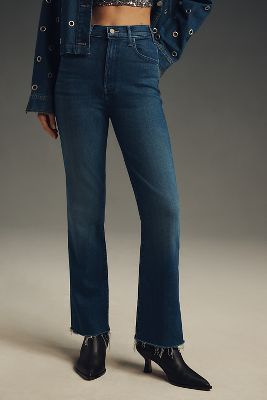 MOTHER The Swooner Roller Ultra High-Rise Cropped Jeans