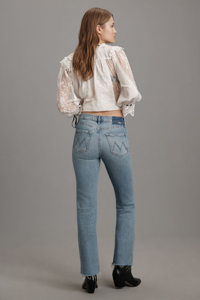 MOTHER The Insider Mid-Rise Flood Fray Jeans #2