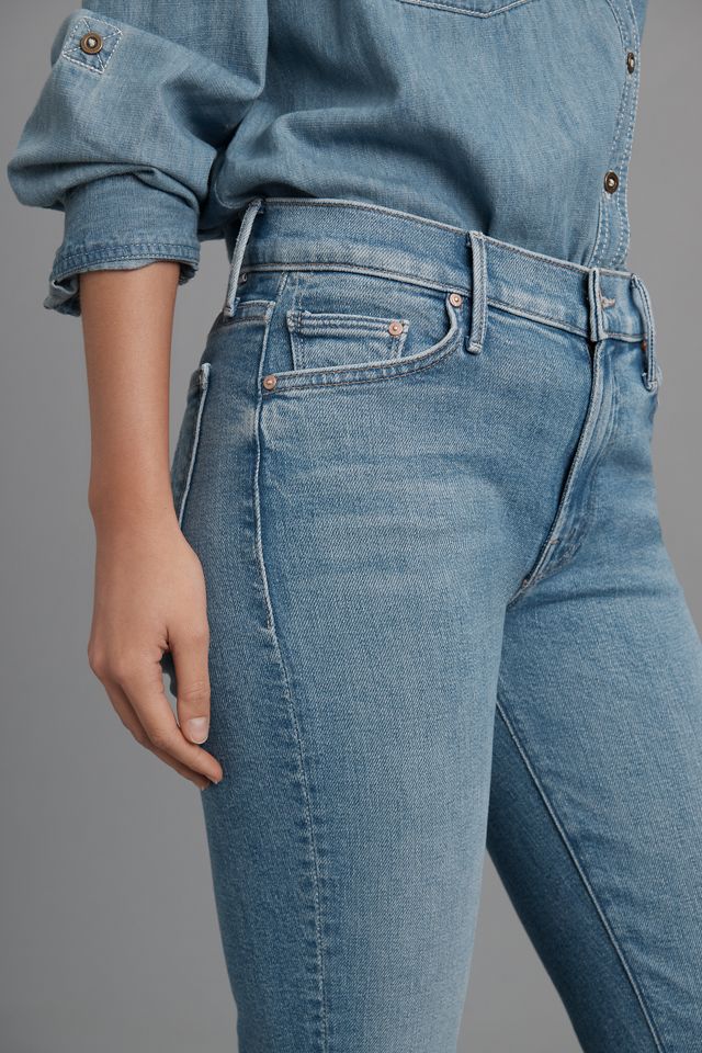 MOTHER The Outsider Sneak Mid-Rise Straight-Leg Jeans | Anthropologie