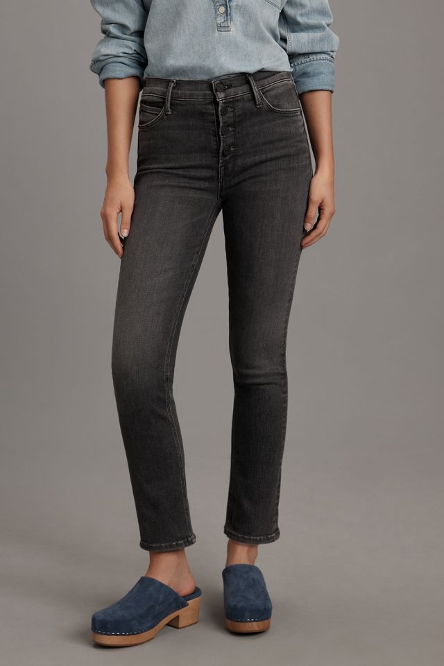 MOTHER The Dazzler Mid-Rise Ankle Fray Jeans #1